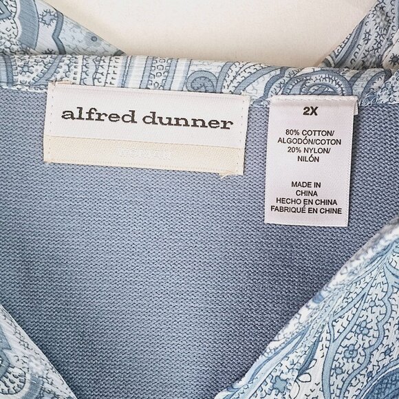 Alfred Dunner Woman St. Regis, Wedgewood Blue, 2 Pc Faux Collar Sweater Set, NWT - Picture 3 of 6